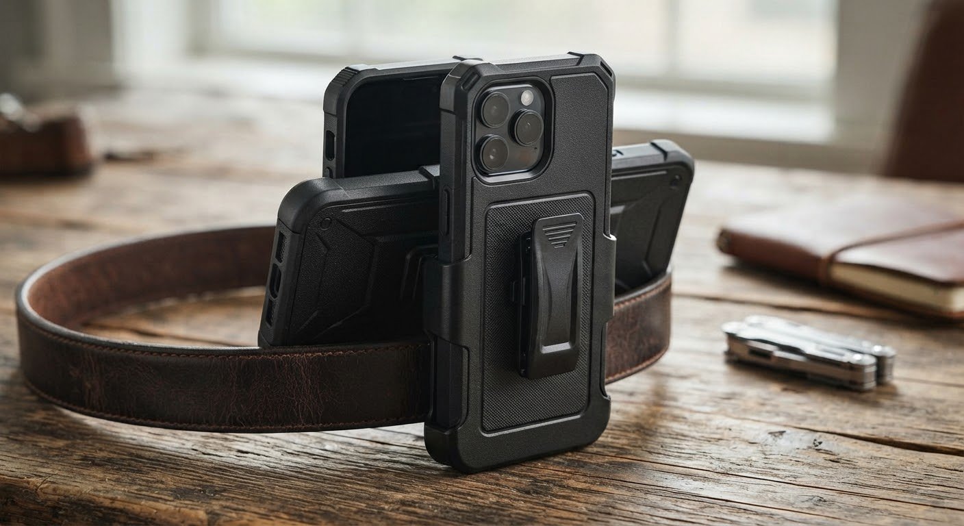 iPhone 17 Pro Max Case with Belt Clip Holster