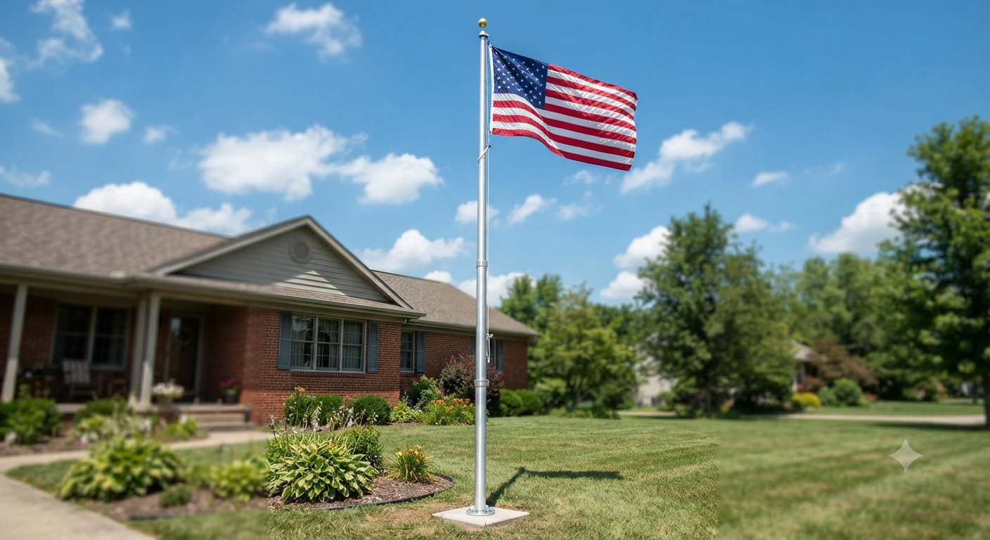 25 FT Heavy Duty Flag Pole