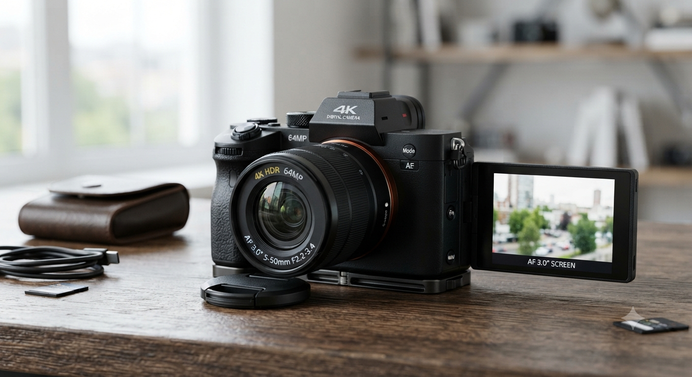 4K Digital Camera 64MP Autofocus 3.0