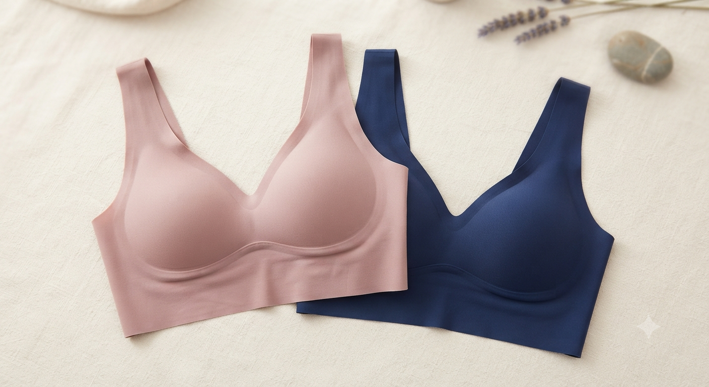 VRCOMFY Womens Jelly Bras Plunge Wireless Bralette