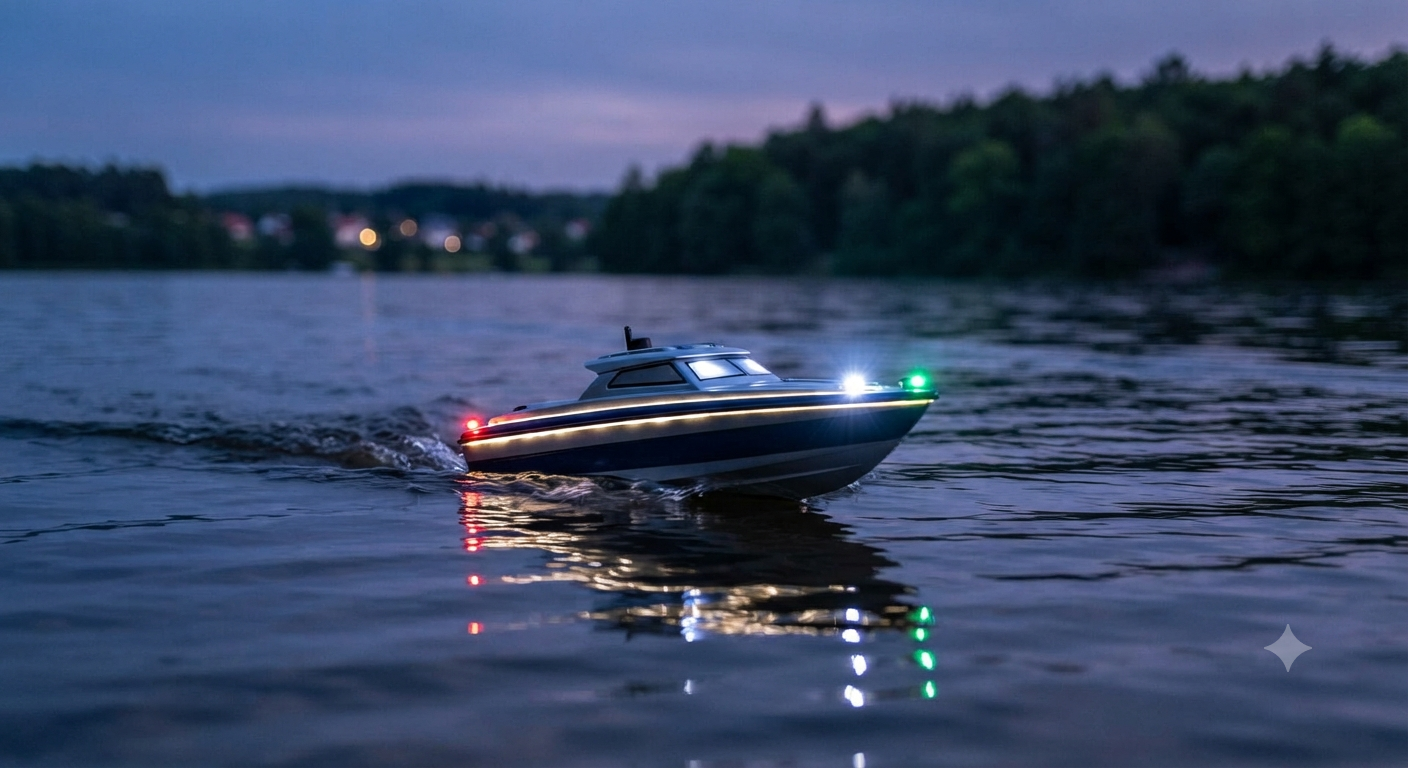Ferngesteuertes Boot mit LED-Licht