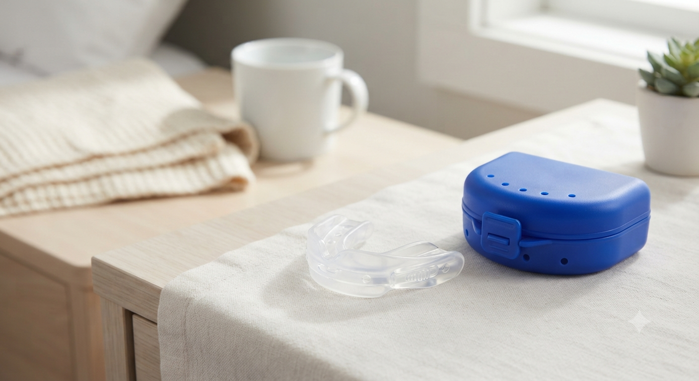 Mouth Guard with Blue Case Fit for All Mouth Size- Snoring Mouth Device- Mouthpiece