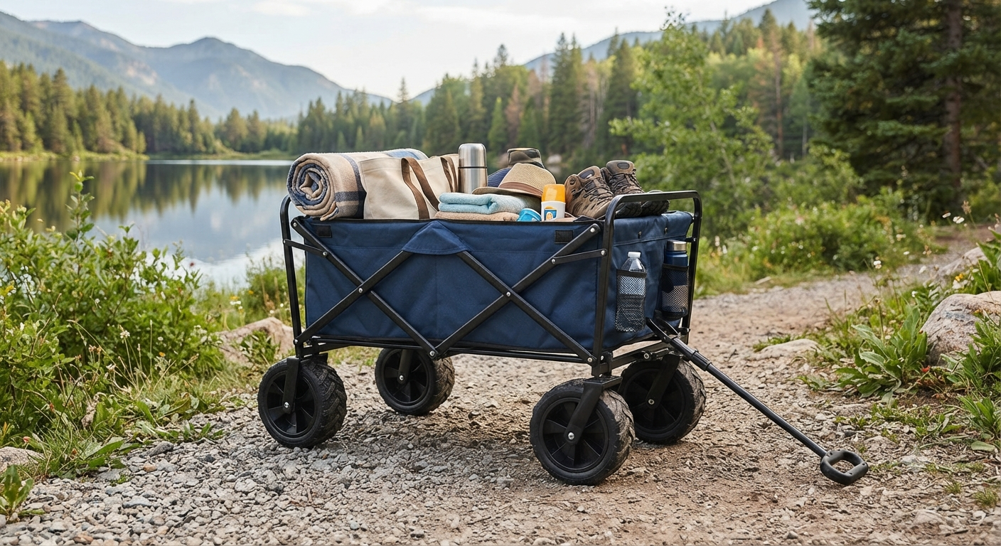 Collapsible Wagon Cart with All-Terrain Wheels