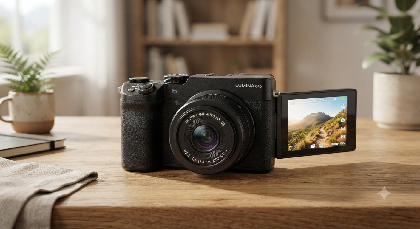 4K 64MP Digital Camera with Auto Focus 2.8 inch UHD display