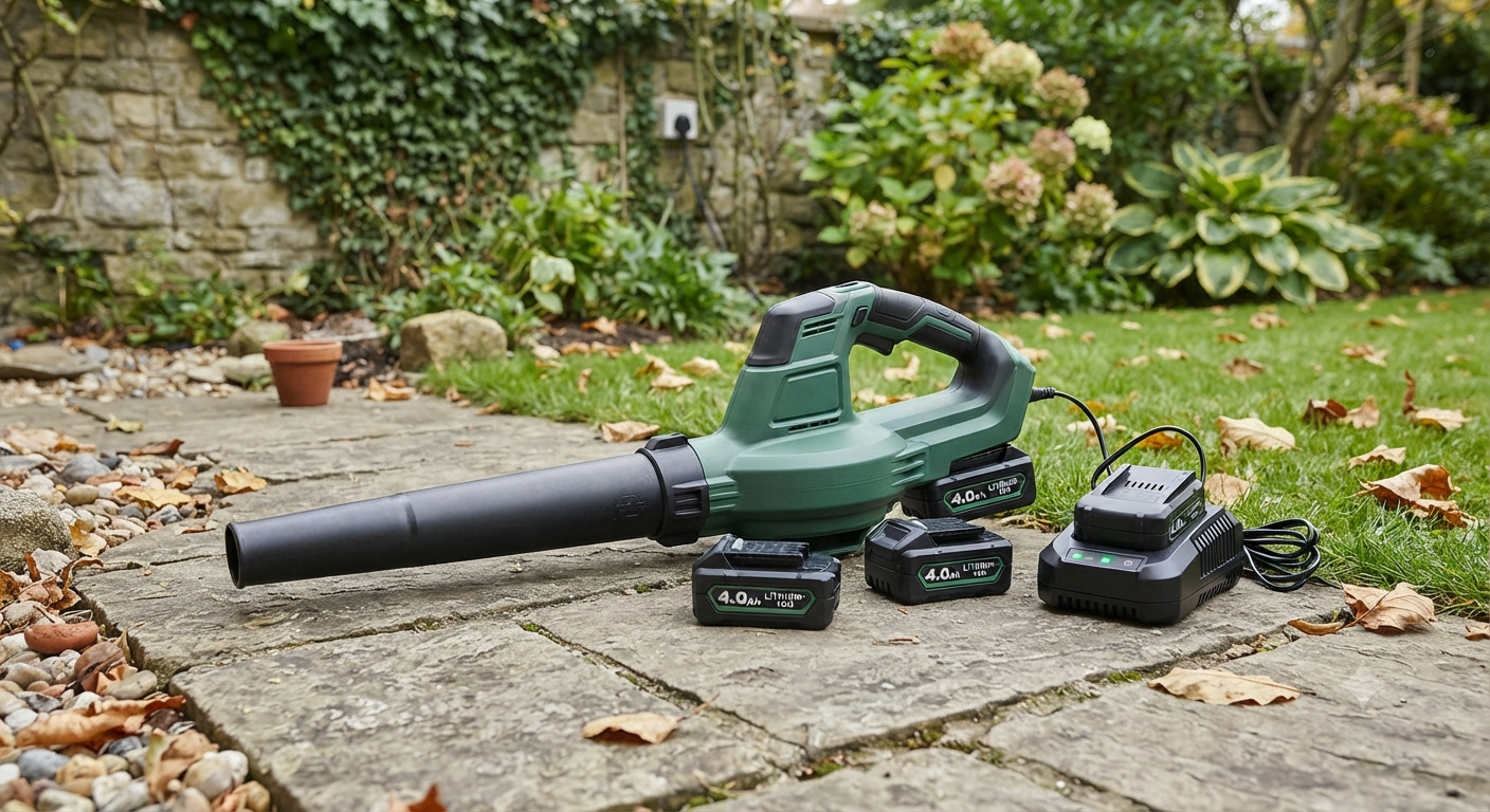 Electric Handheld Leaf Blower Cordless with 2X 4.0Ah Batteries and Charger