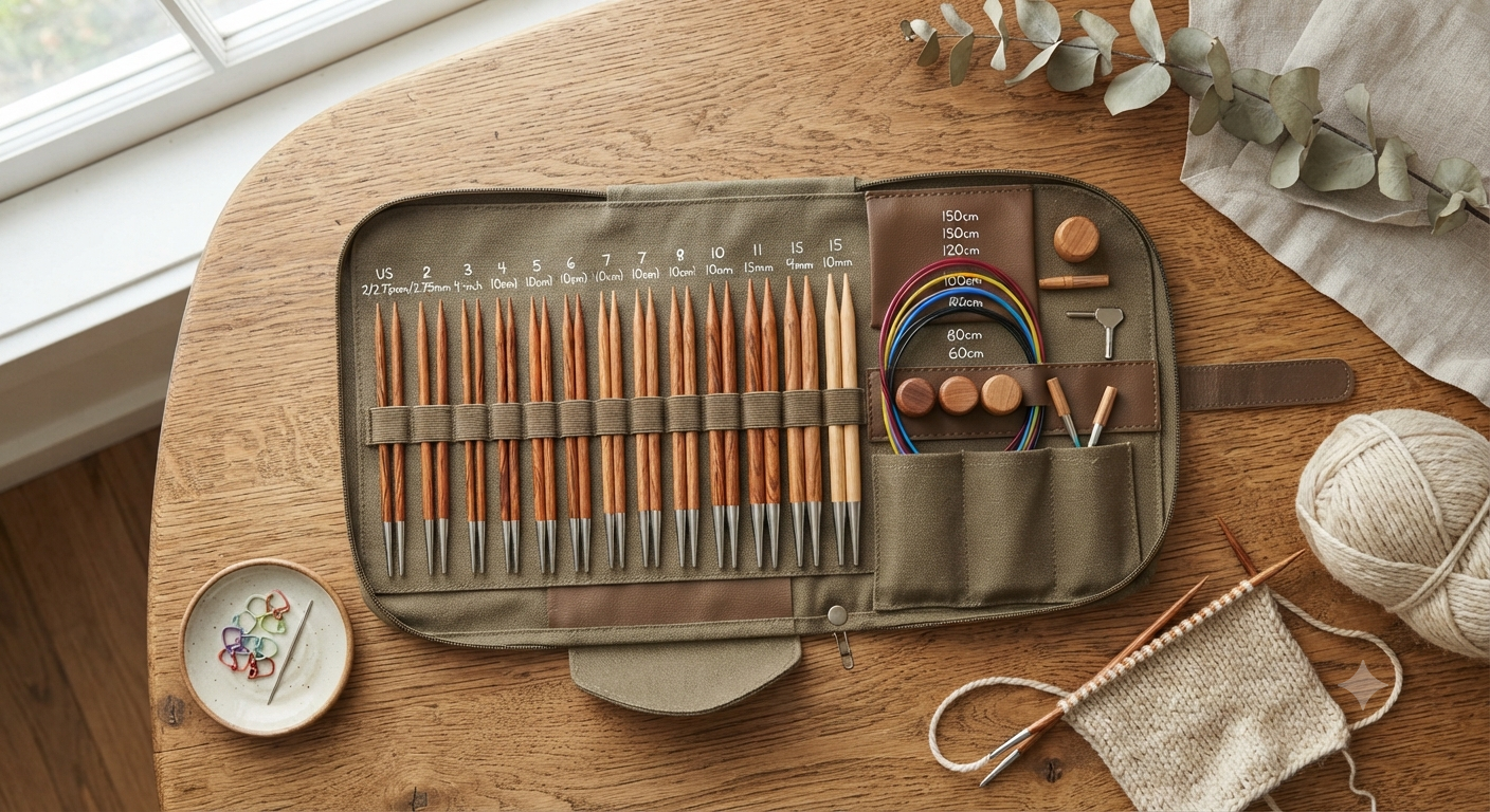 Interchangeable Circular Knitting Needles Set 13 Pairs 4 inch