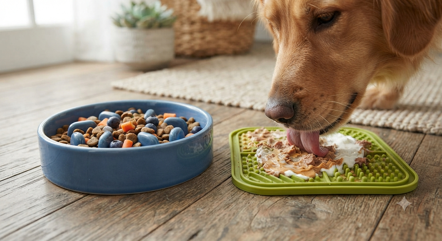 Slow Feeder Dog Bowl & Lick Mat