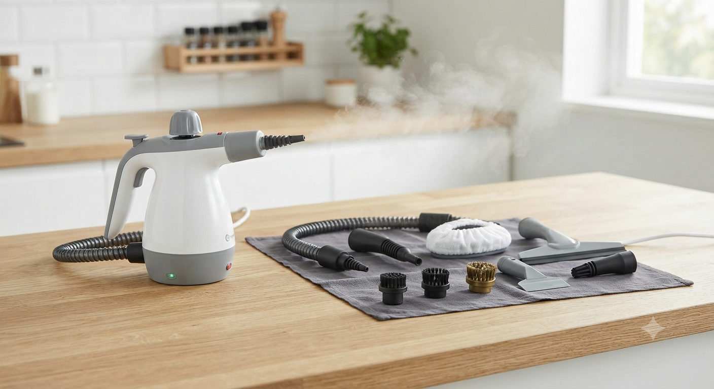 Portable Steam Cleaner with 9 Accessories