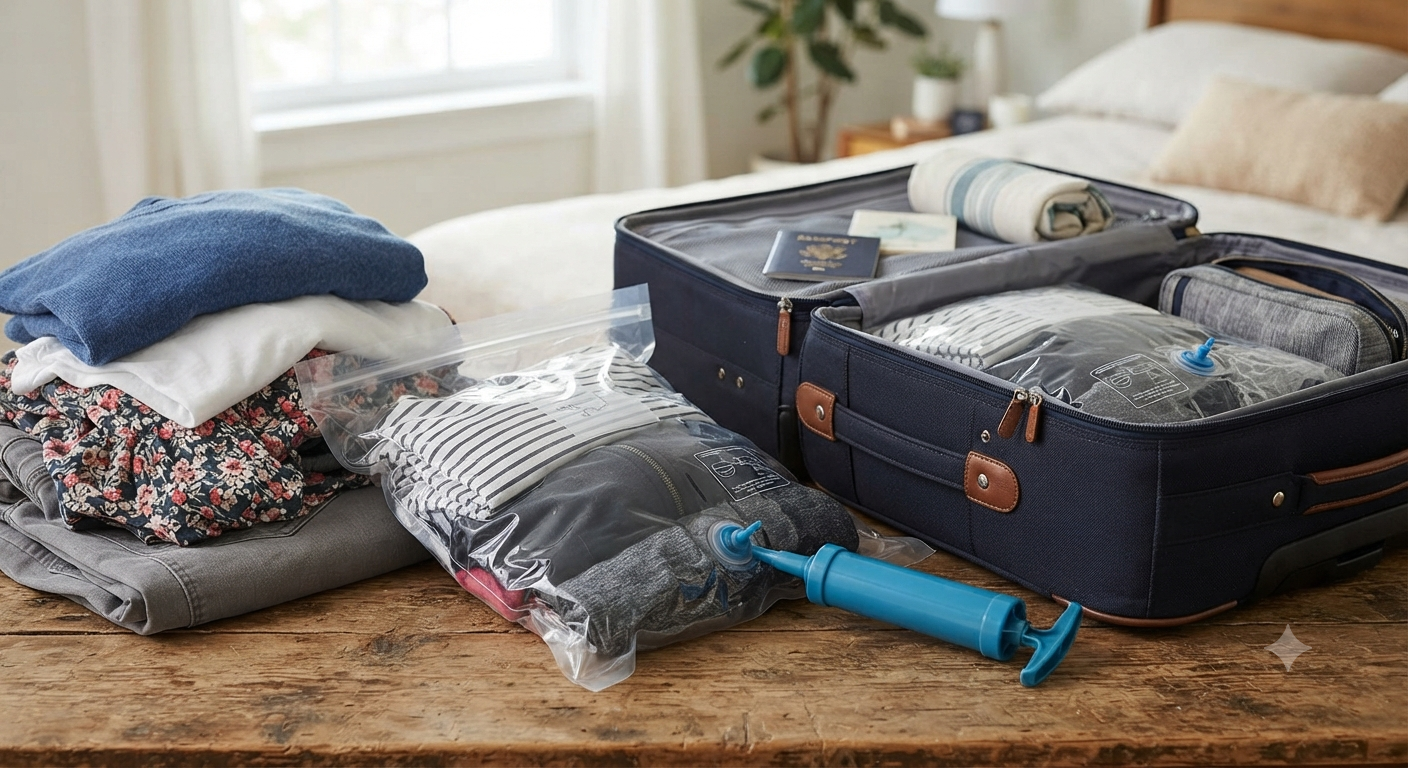 Vacuum bags for travel