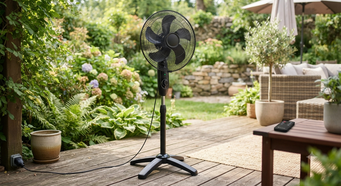 Outdoor Quiet Oscillating Pedestal Fan With Remote Control