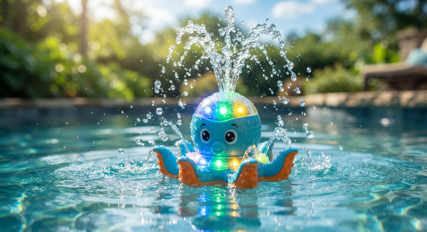 Octopus Spray Water Toy with Light