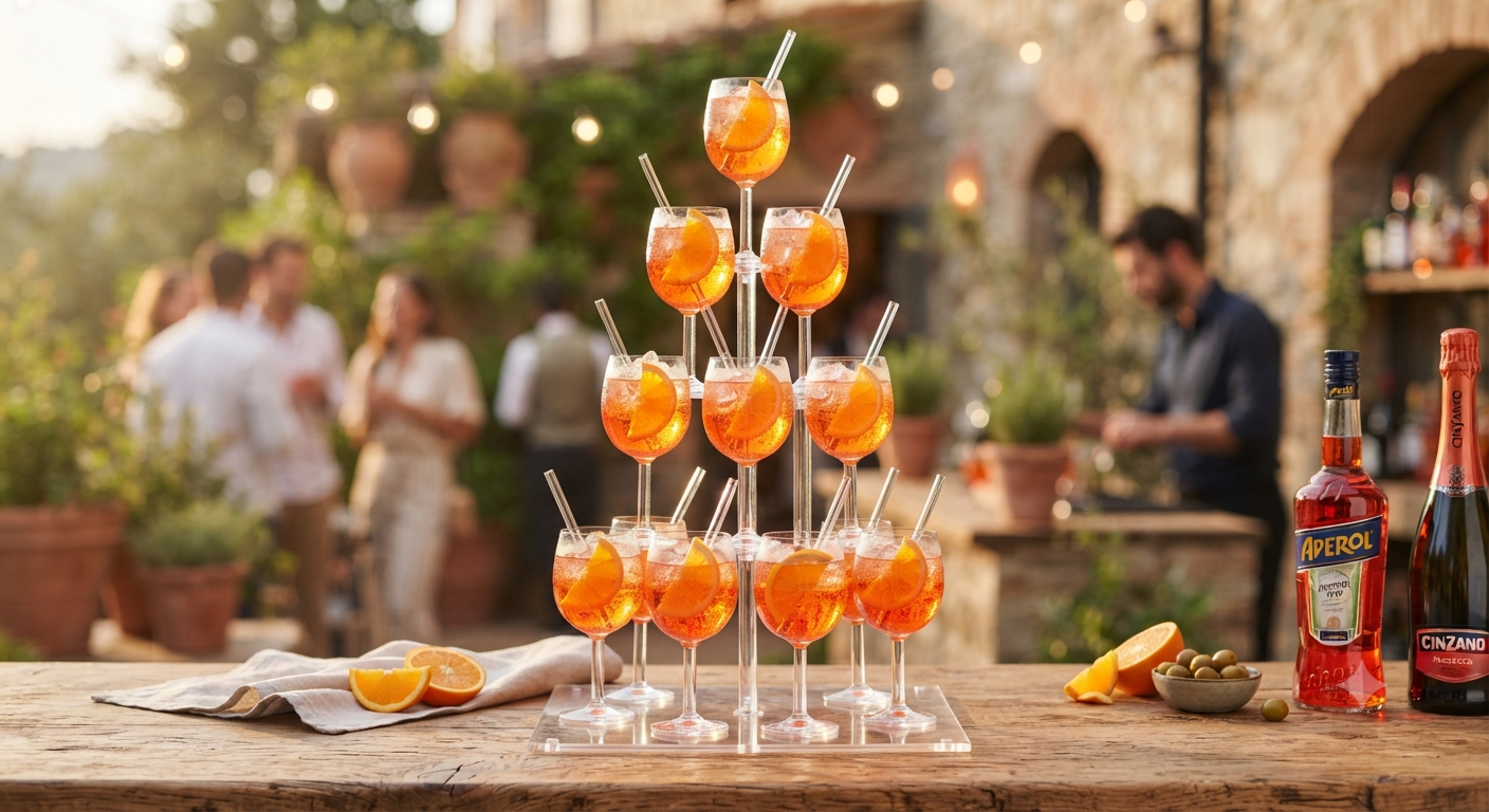 Aperol Tower for 12 Glasses