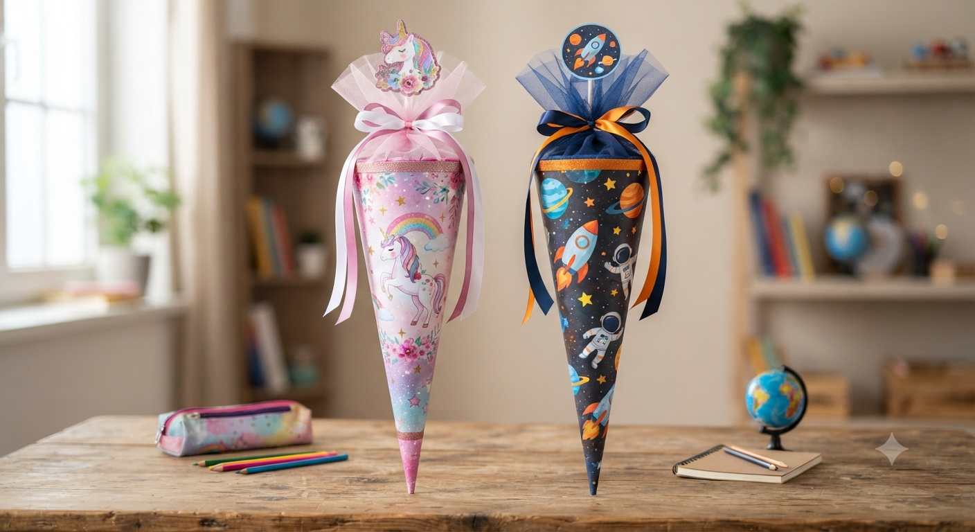 Pack of 2 School Cones Girls Boys