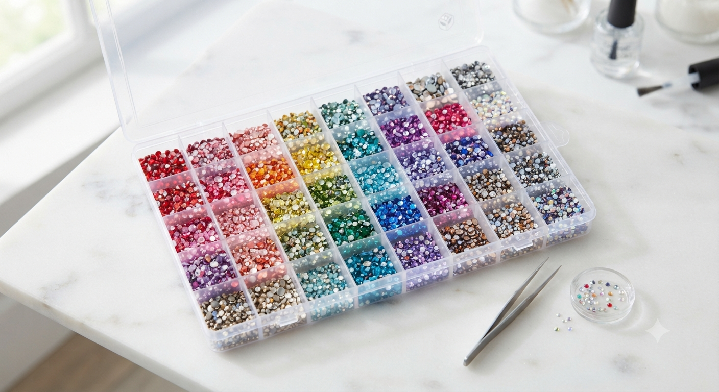 40 Colors Nail Diamonds