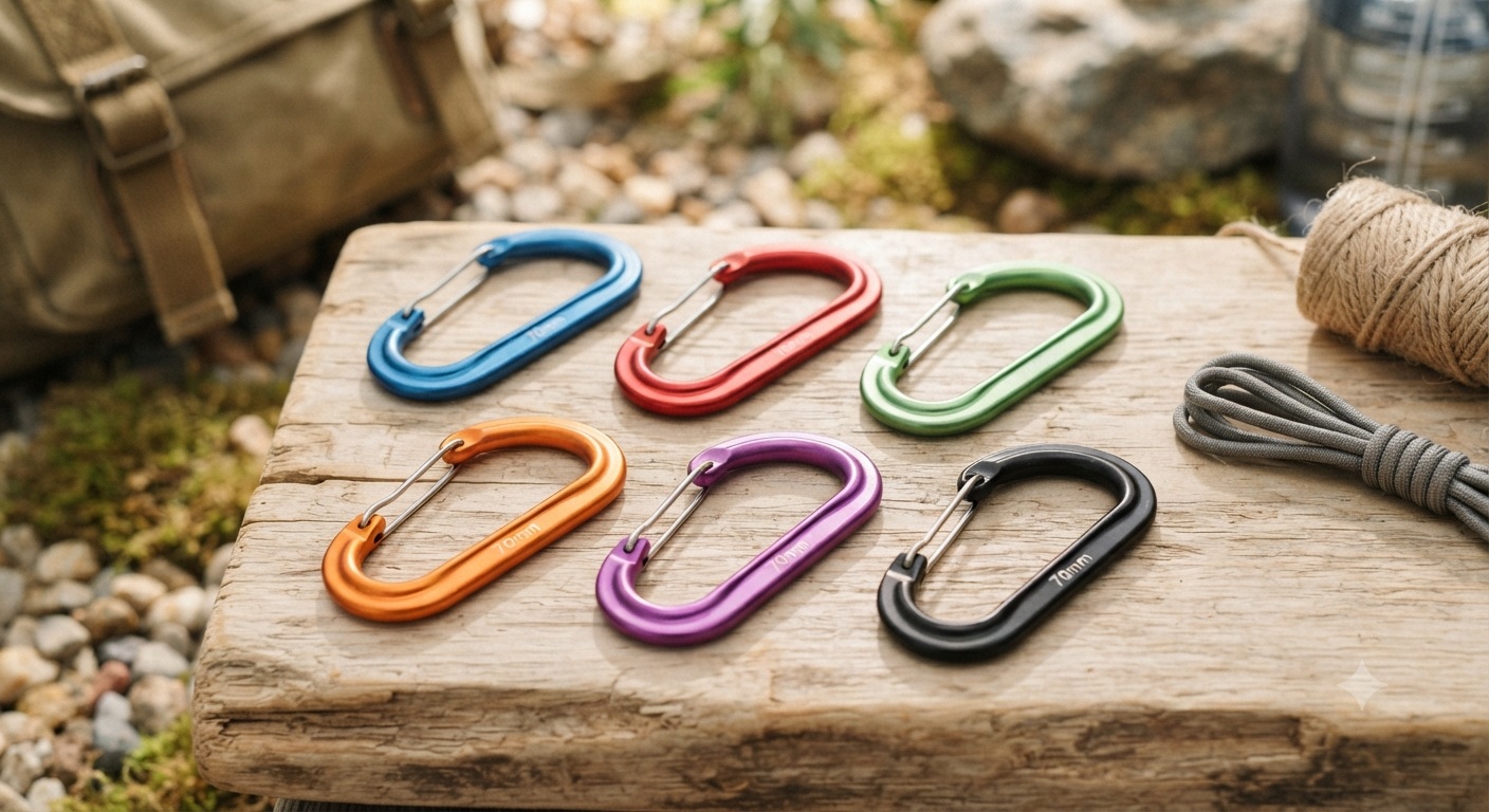 6 Pieces 70mm Small Carabiners