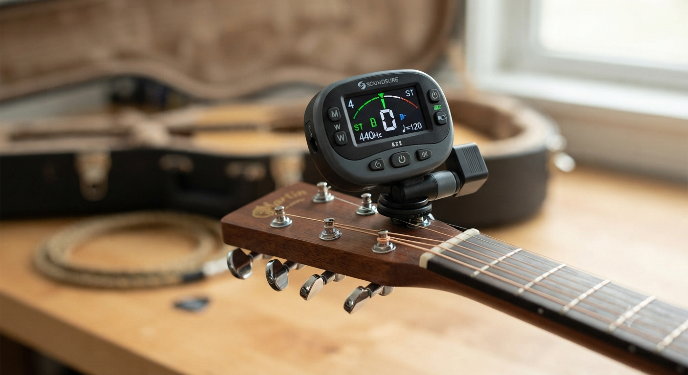 Automatic Guitar Tuner 3-in-1 with Metronome & String Winder