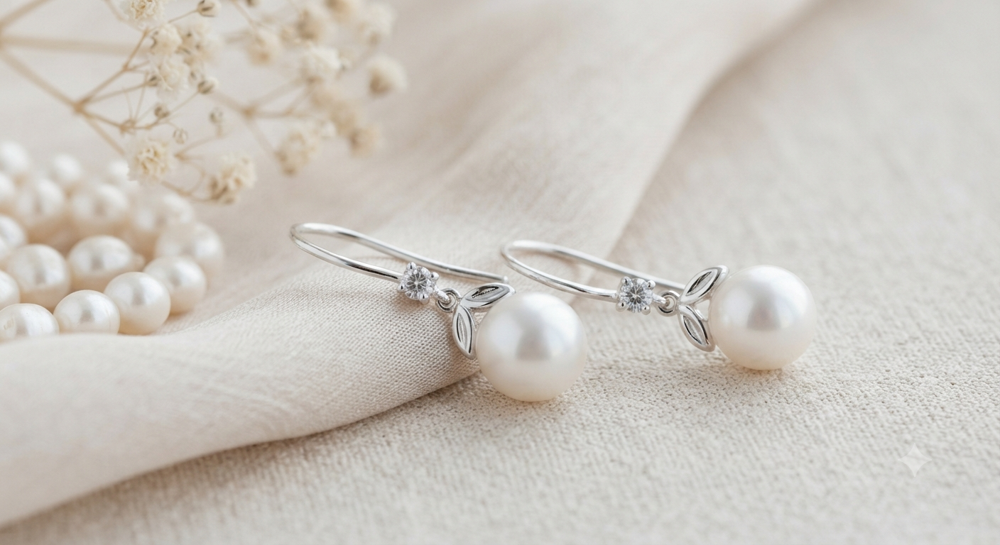 Sterling Silver Pearl Earrings