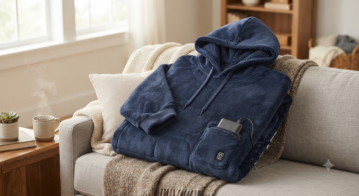 Cordless Heated Blanket with Hood