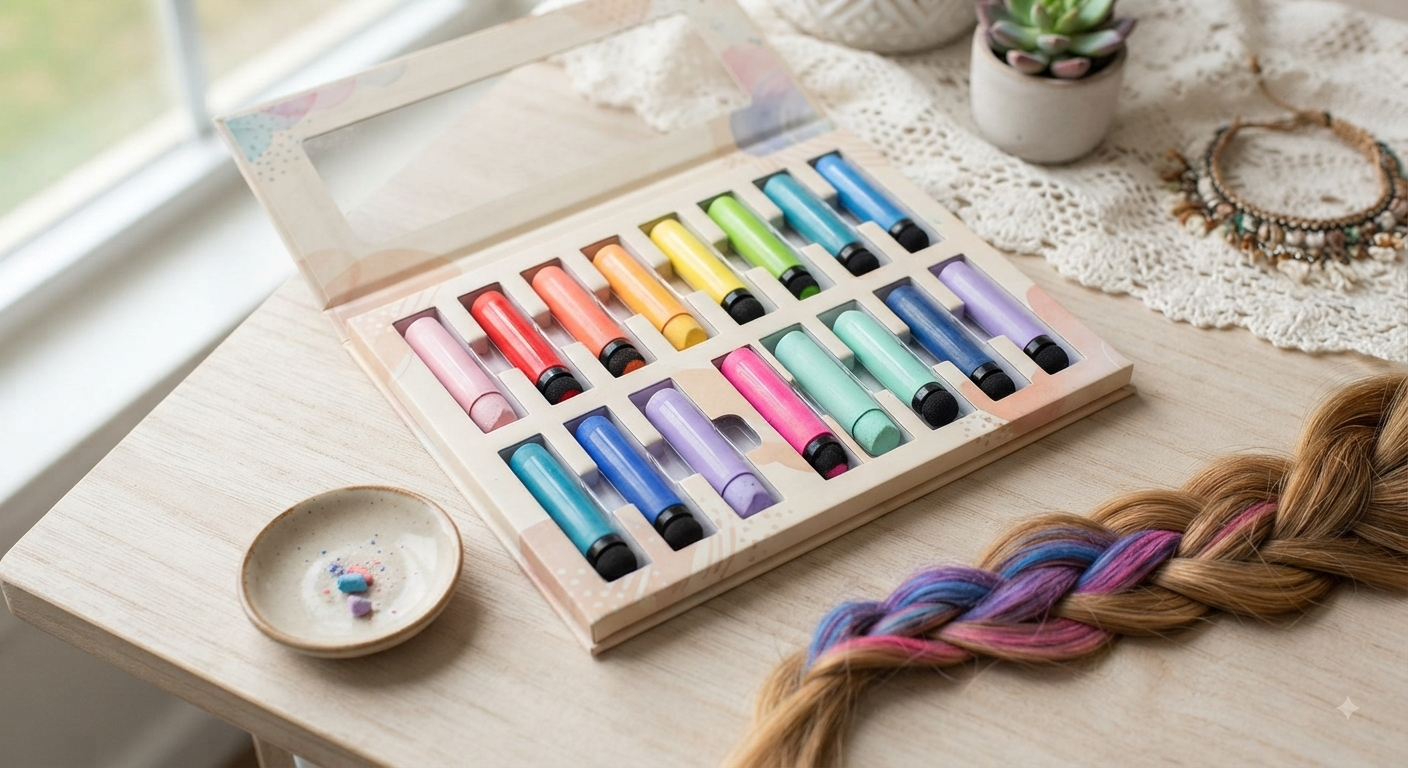 Hair Chalk Dustless 12 Colors