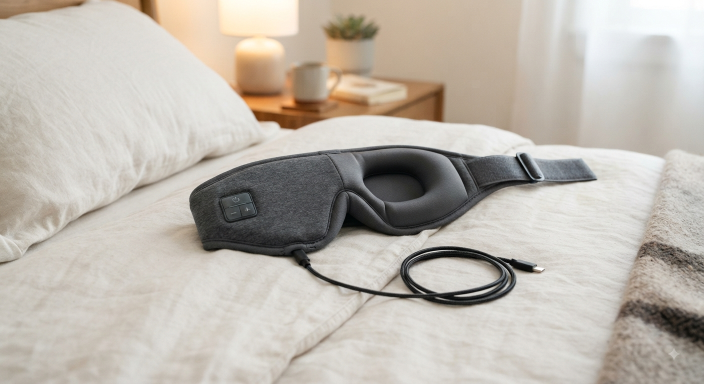 Sleep Mask with Bluetooth Headphones