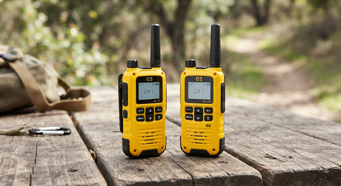 G3 4G Walkie Talkie - Yellow 2 Pack