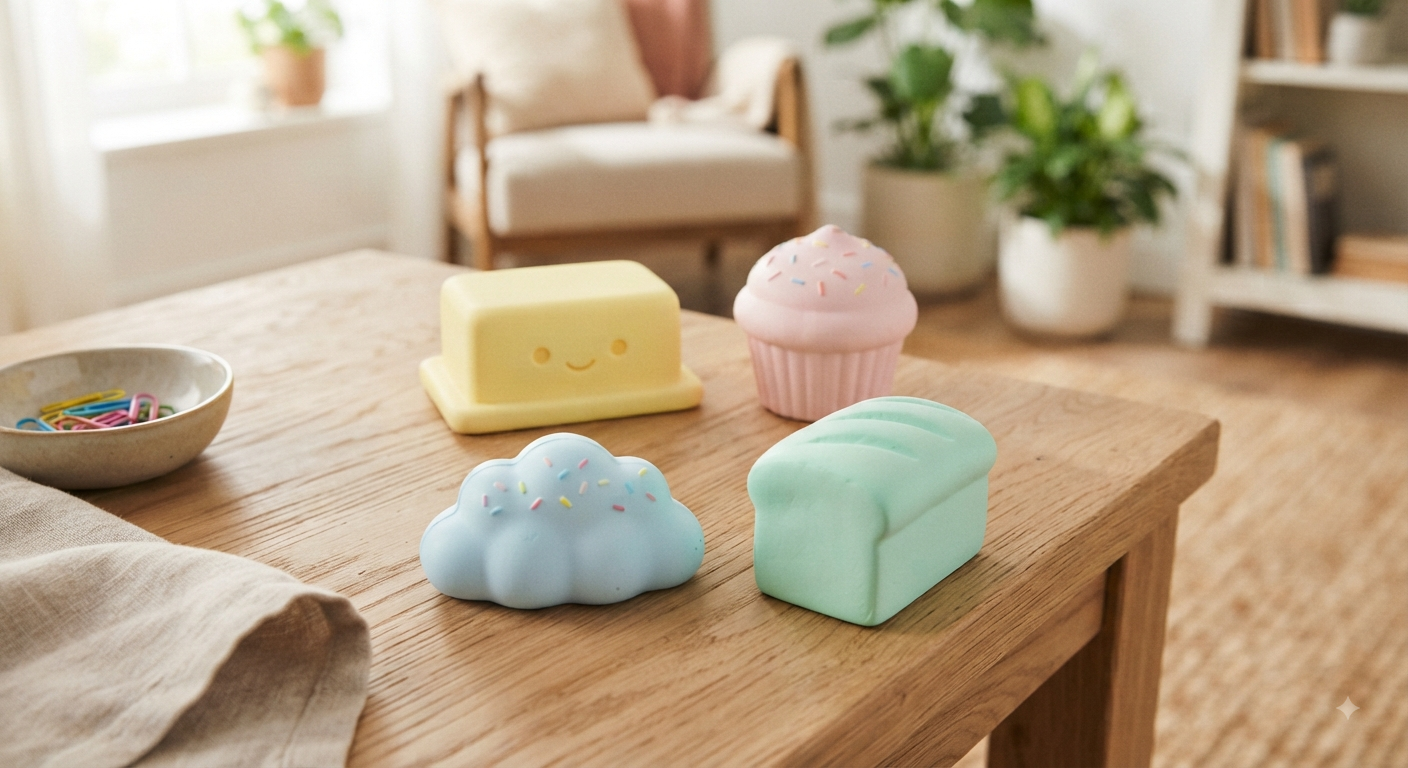 4 Pieces Squishy Butter Anti-Stress Toy