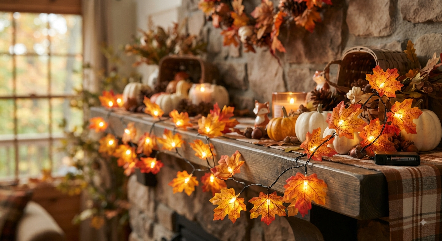 3M Maple Leaf String Lights