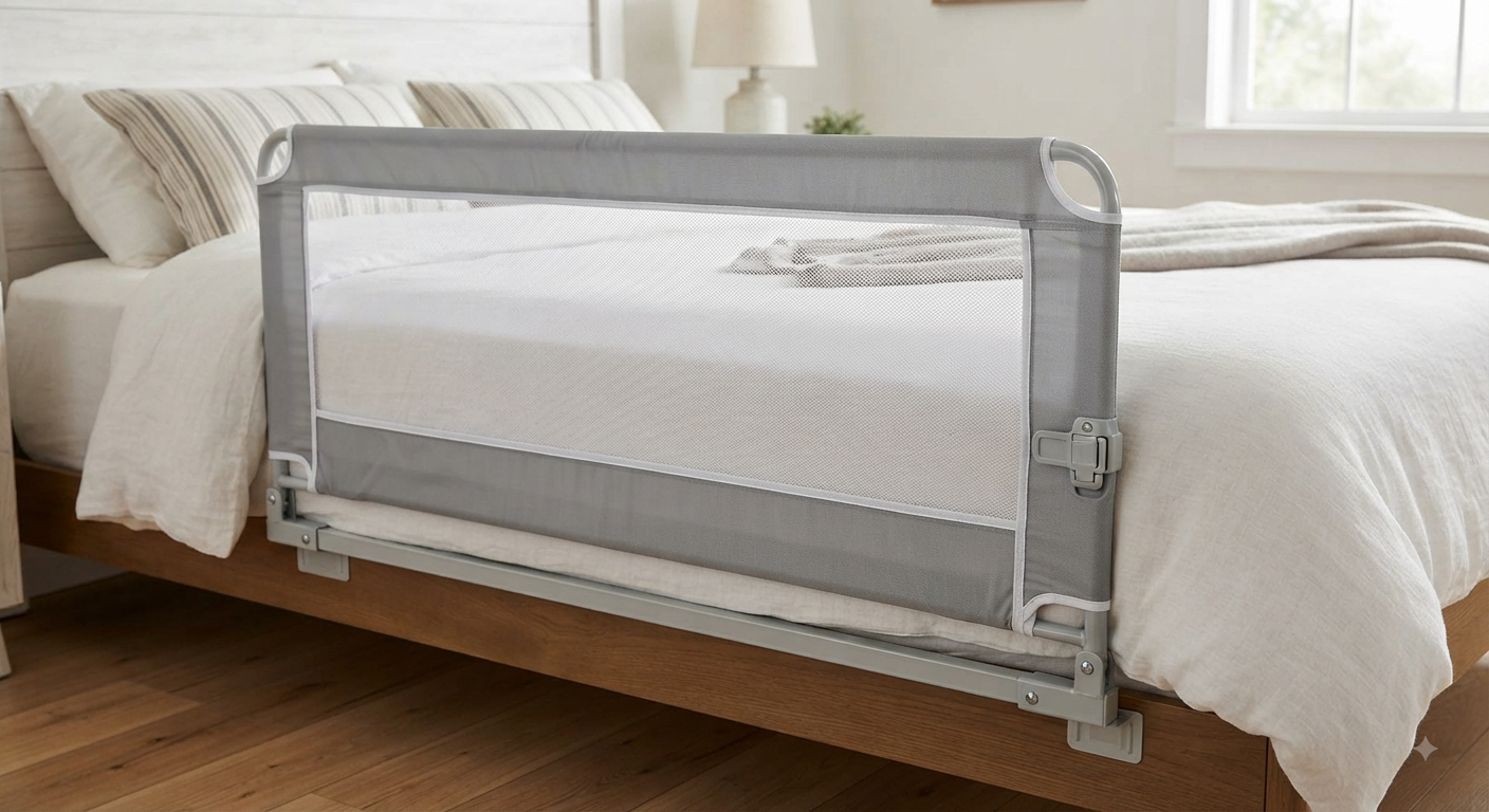 Bed Rail for Toddlers - Safe & Foldable