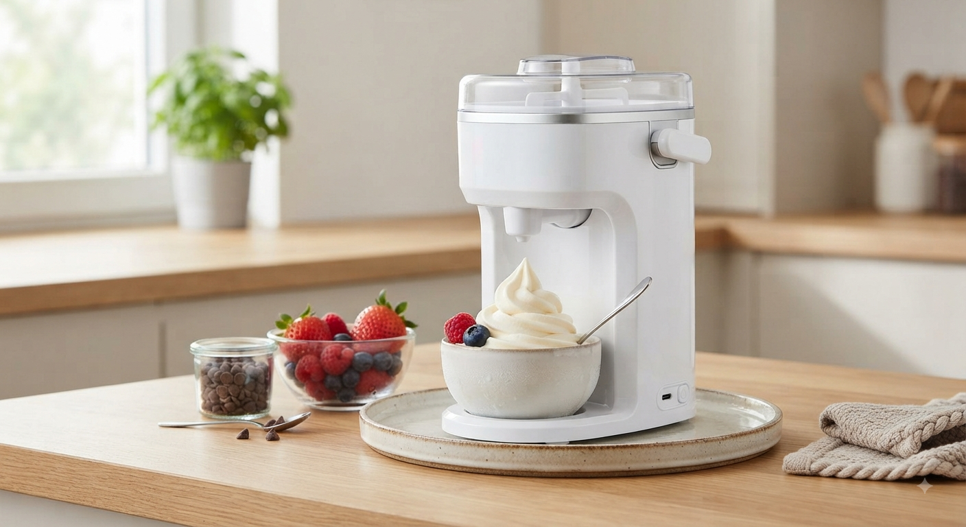 Compact Ice Cream Maker Machine
