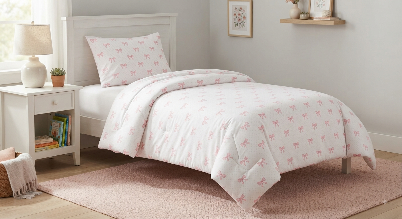White Twin Comforter Set