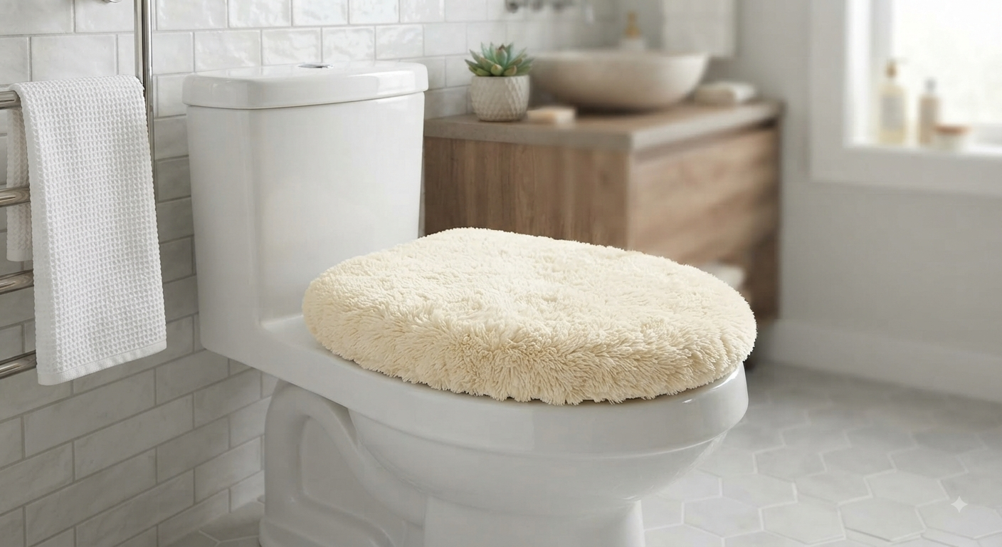 Microfiber Toilet Lid Cover