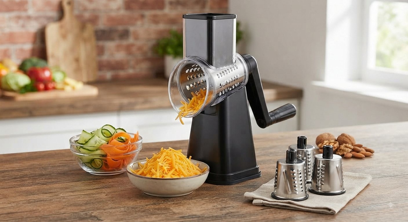 5-in-1 Rotary Cheese Grater