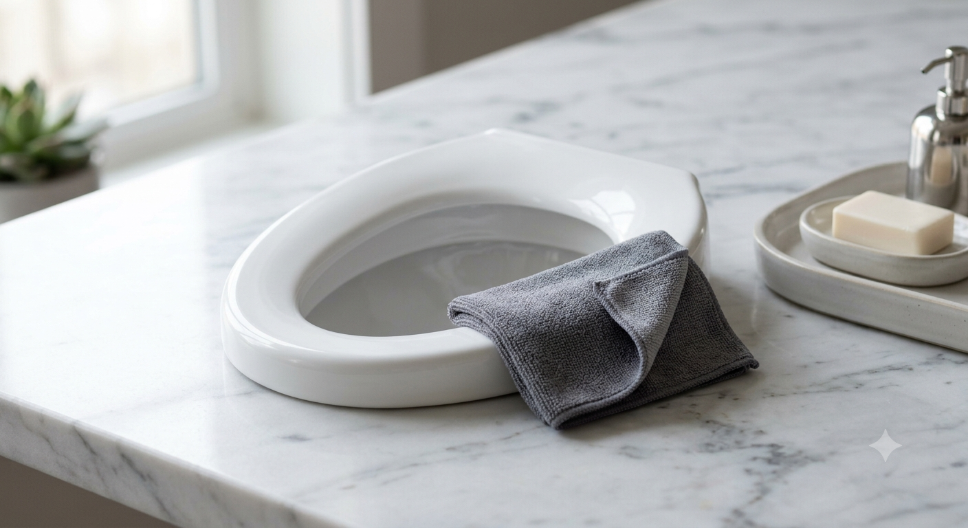 Microfiber Elongated Toilet