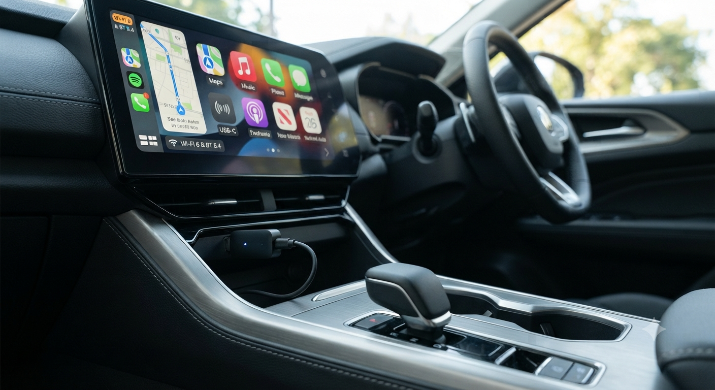 2026 2-in-1 Wireless CarPlay & Android Auto Adapter