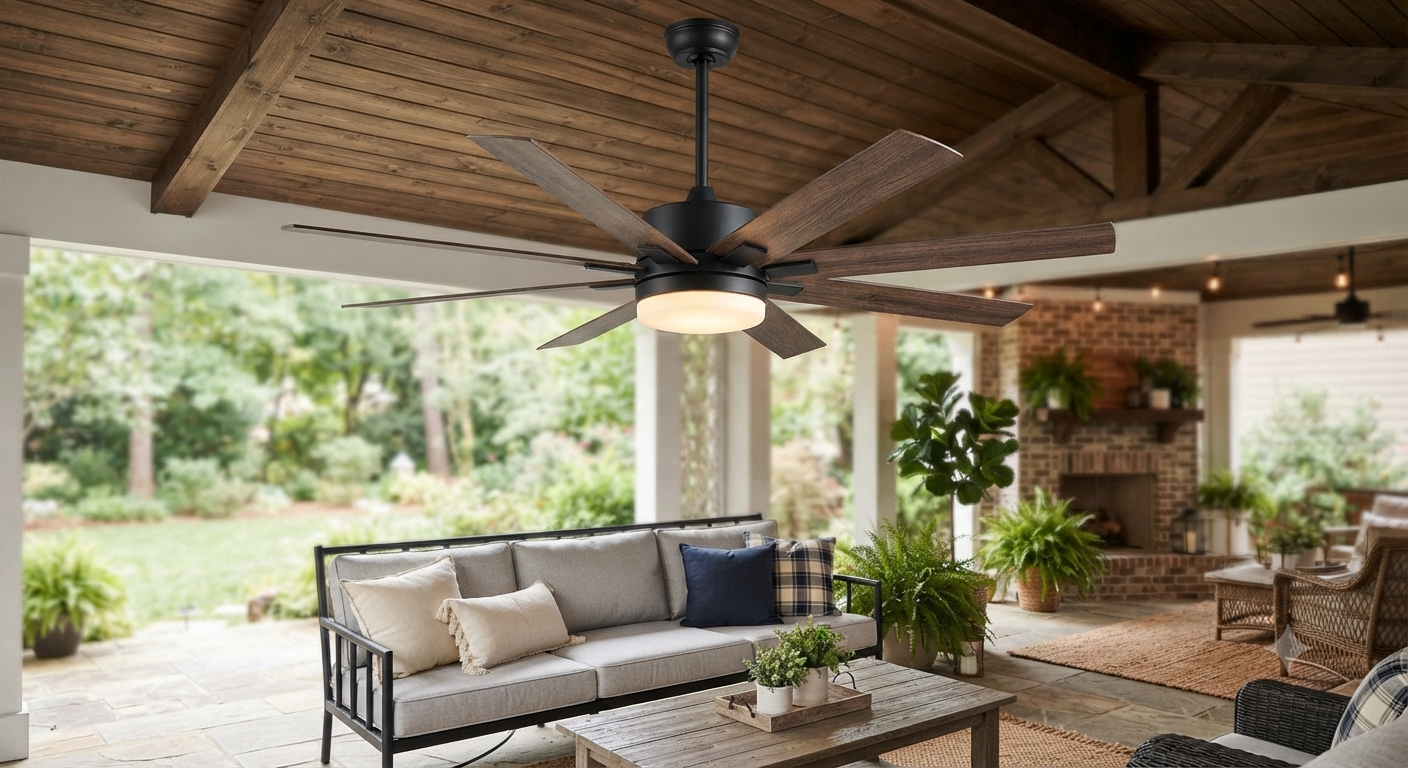 60" Modern Farmhouse Ceiling Fan