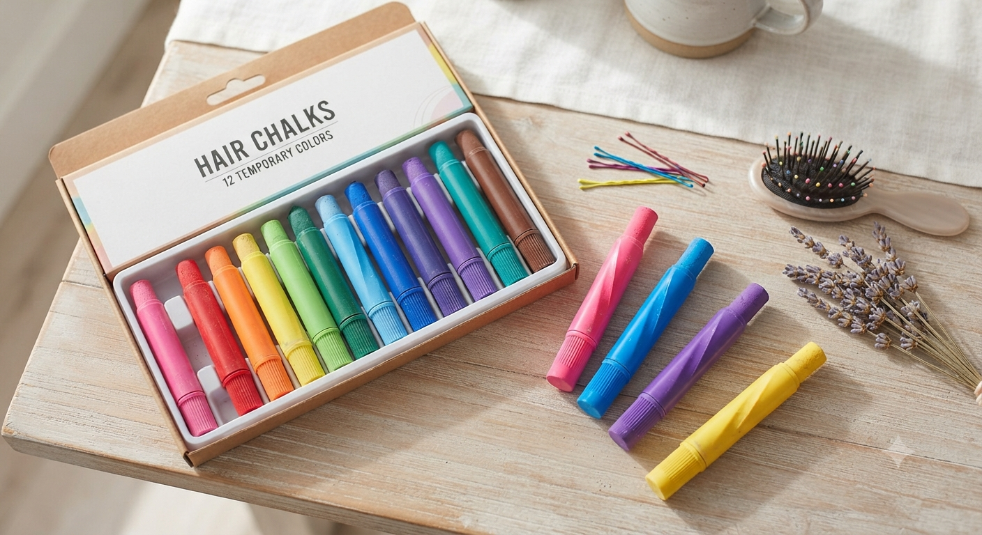 12-Color Hair Chalk Set