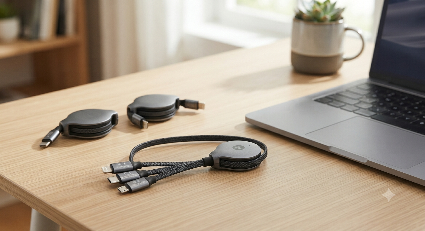 3-in-1 Retractable Charging Cable