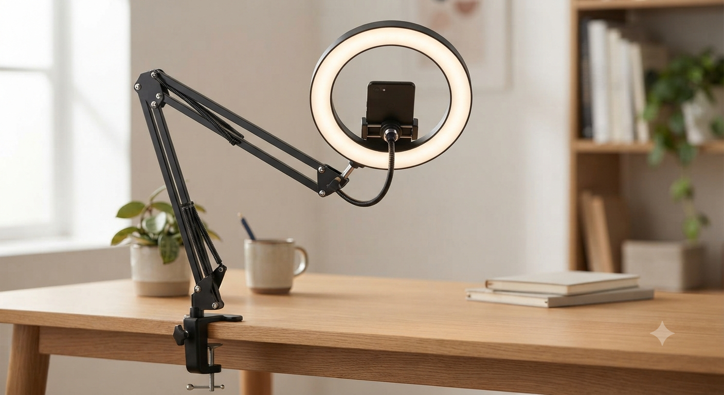 10" LED Ring Light with Adjustable Arm