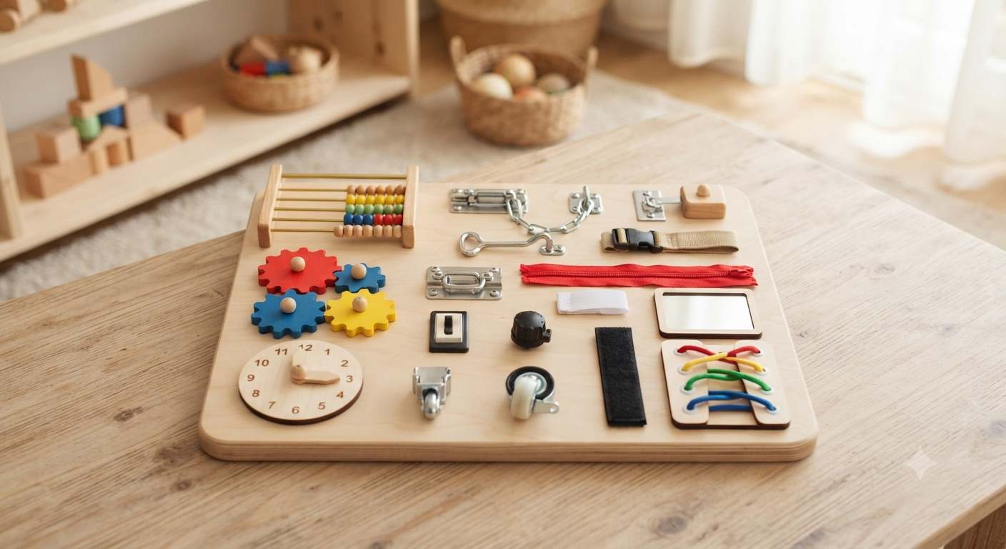 Montessori Busy Board for Toddlers