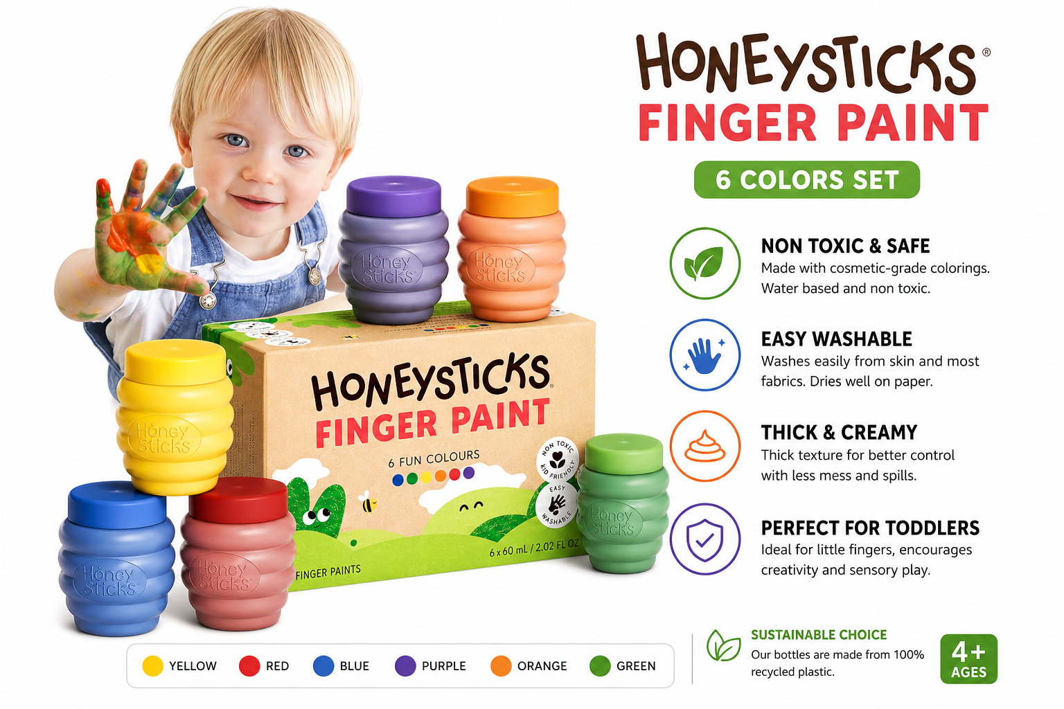 Vivid Finger Paint Set