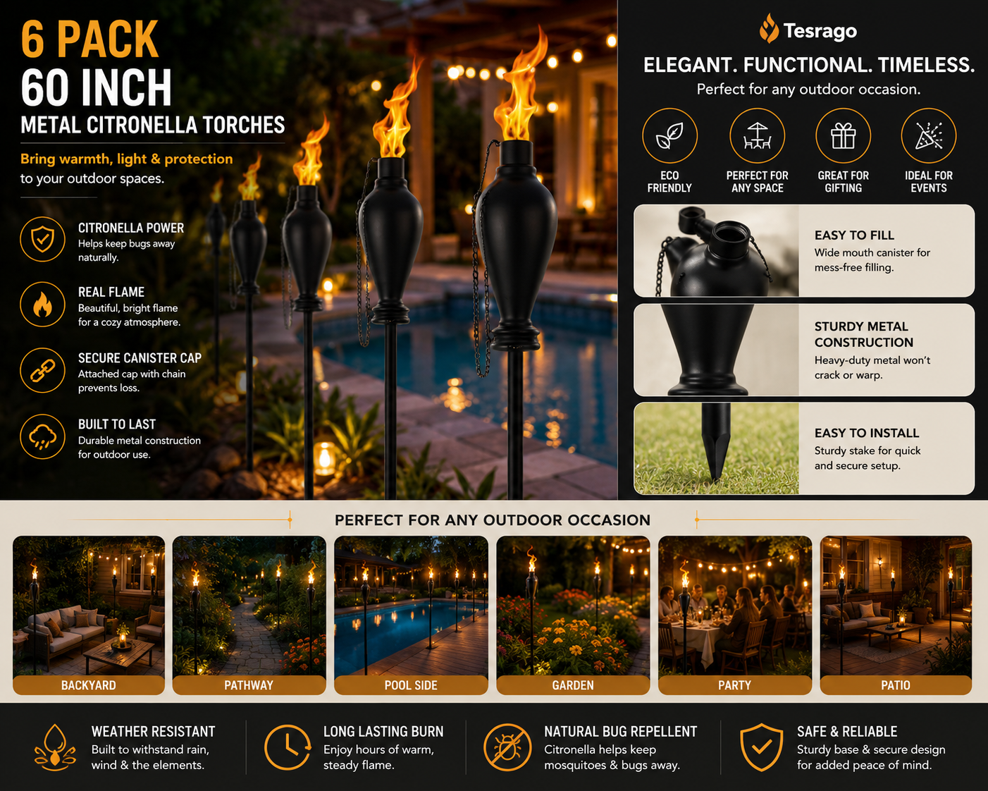 Stylish Outdoor Torches