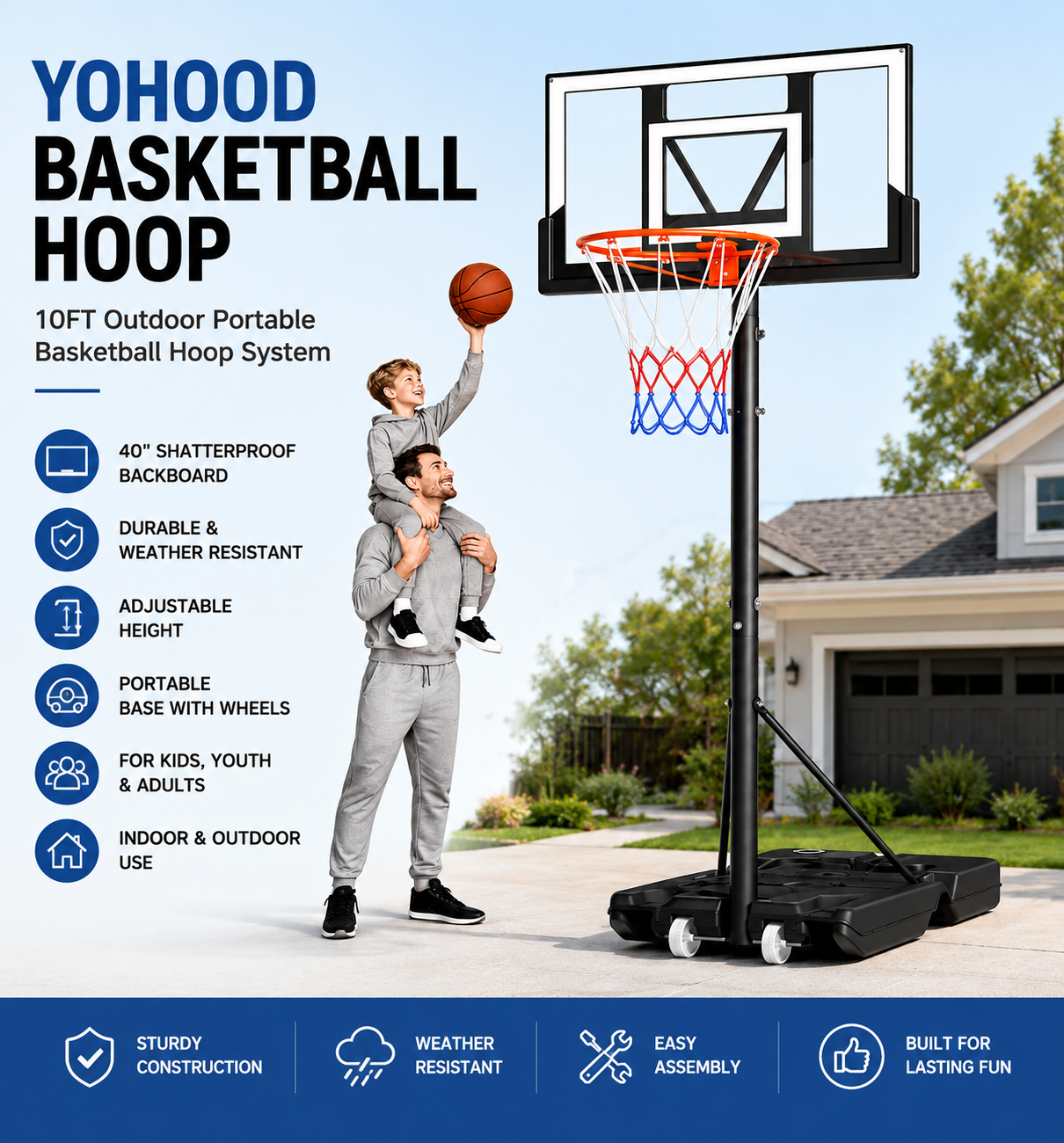 Durable Basketball Hoop