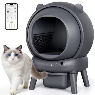Automatic self cleaning cat machine