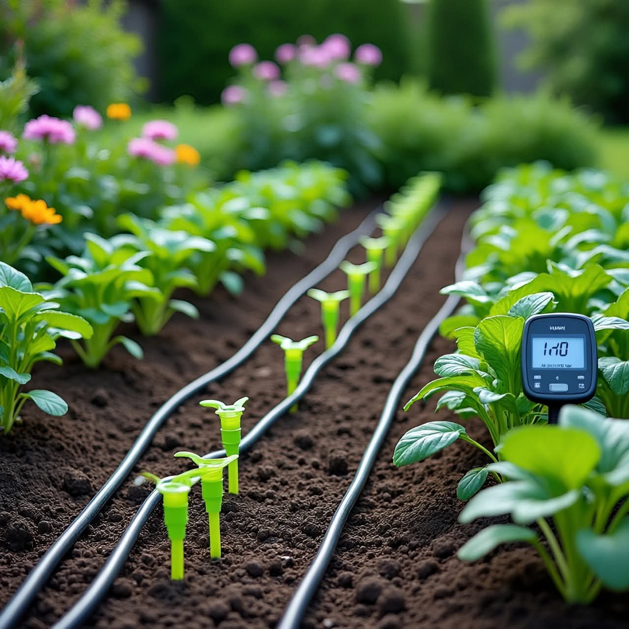 120ft drip irrigation system with Smart water timer