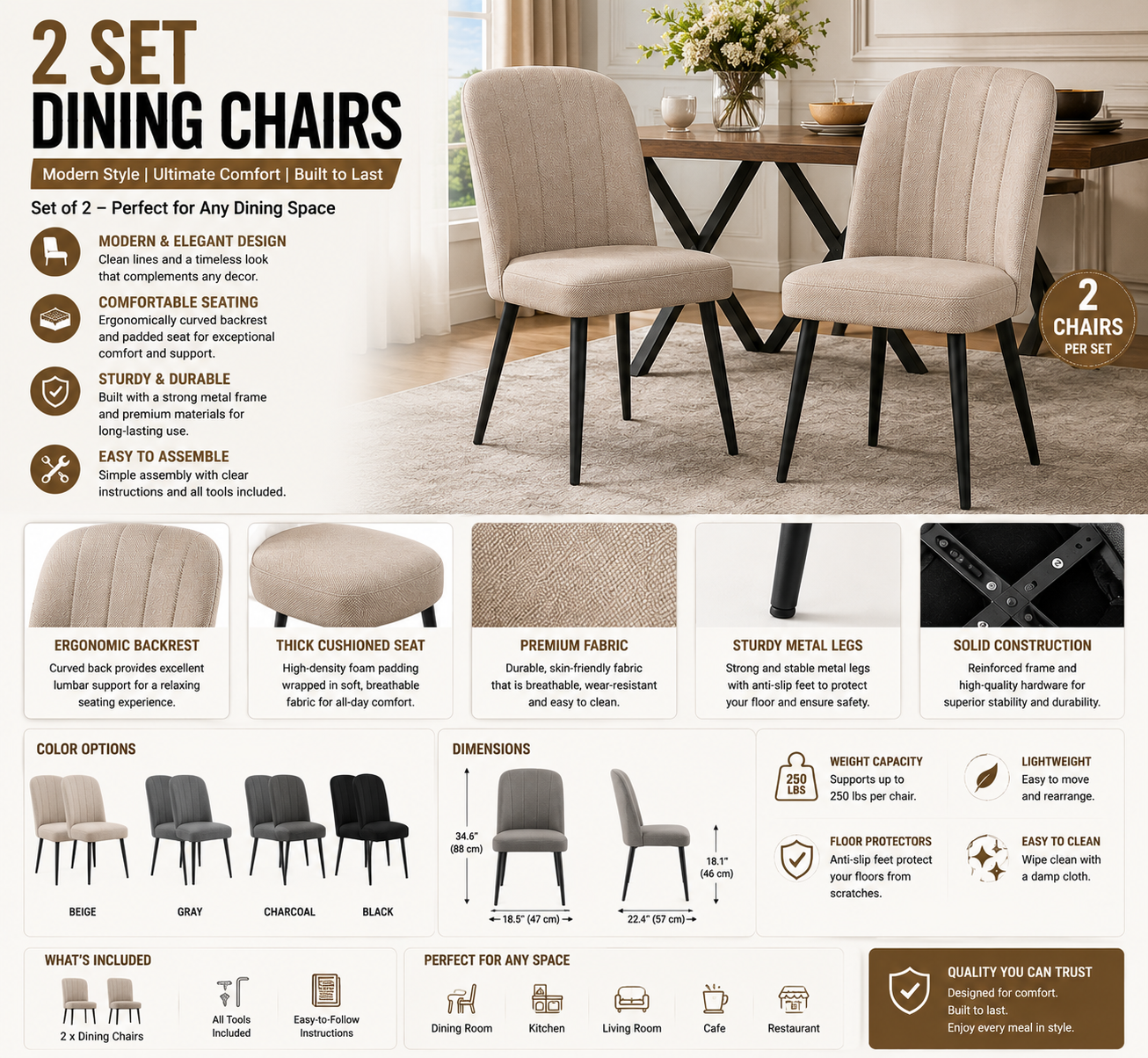 2 Set Dining Chairs
