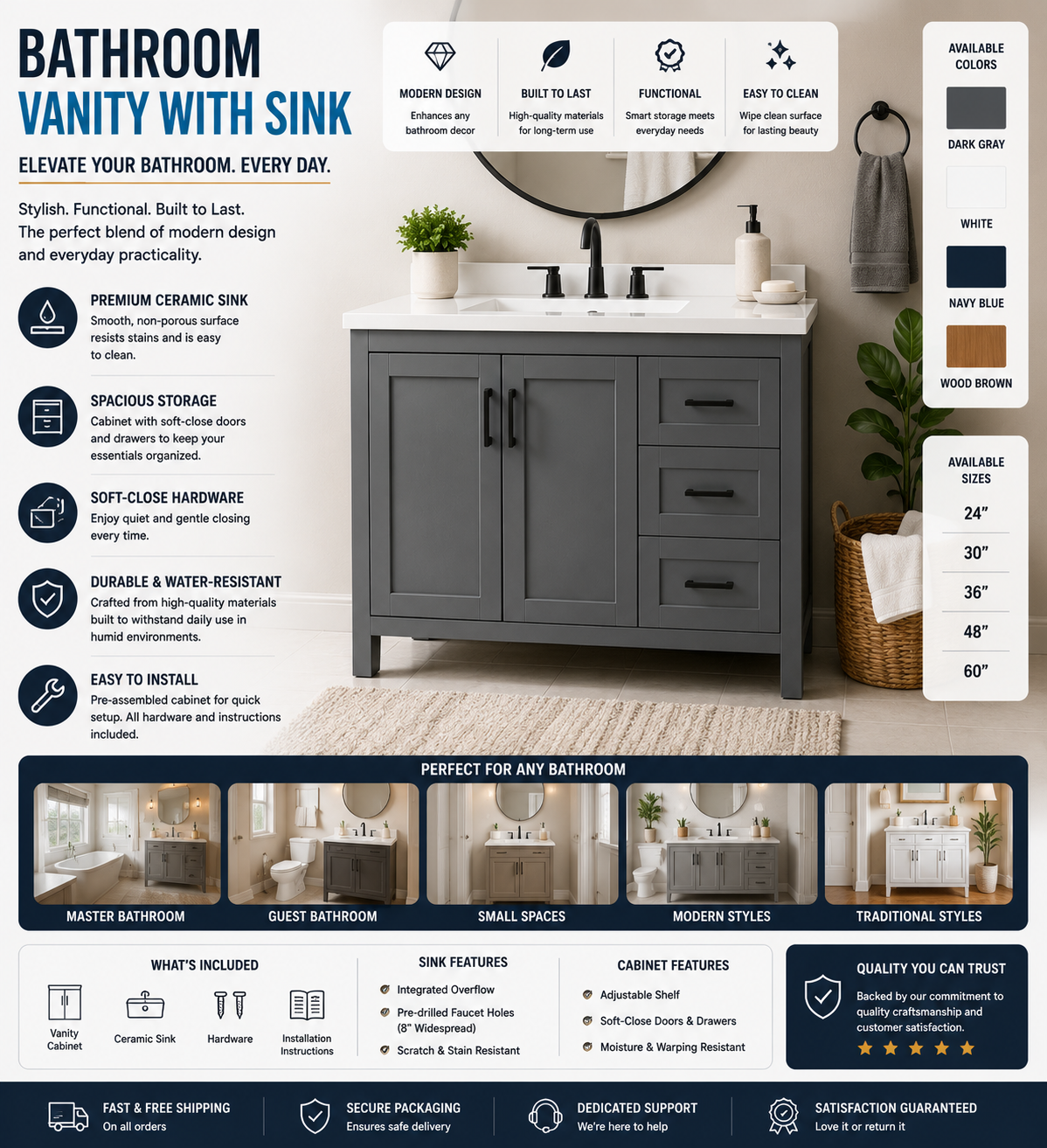 Bathroom Vanity with Sink