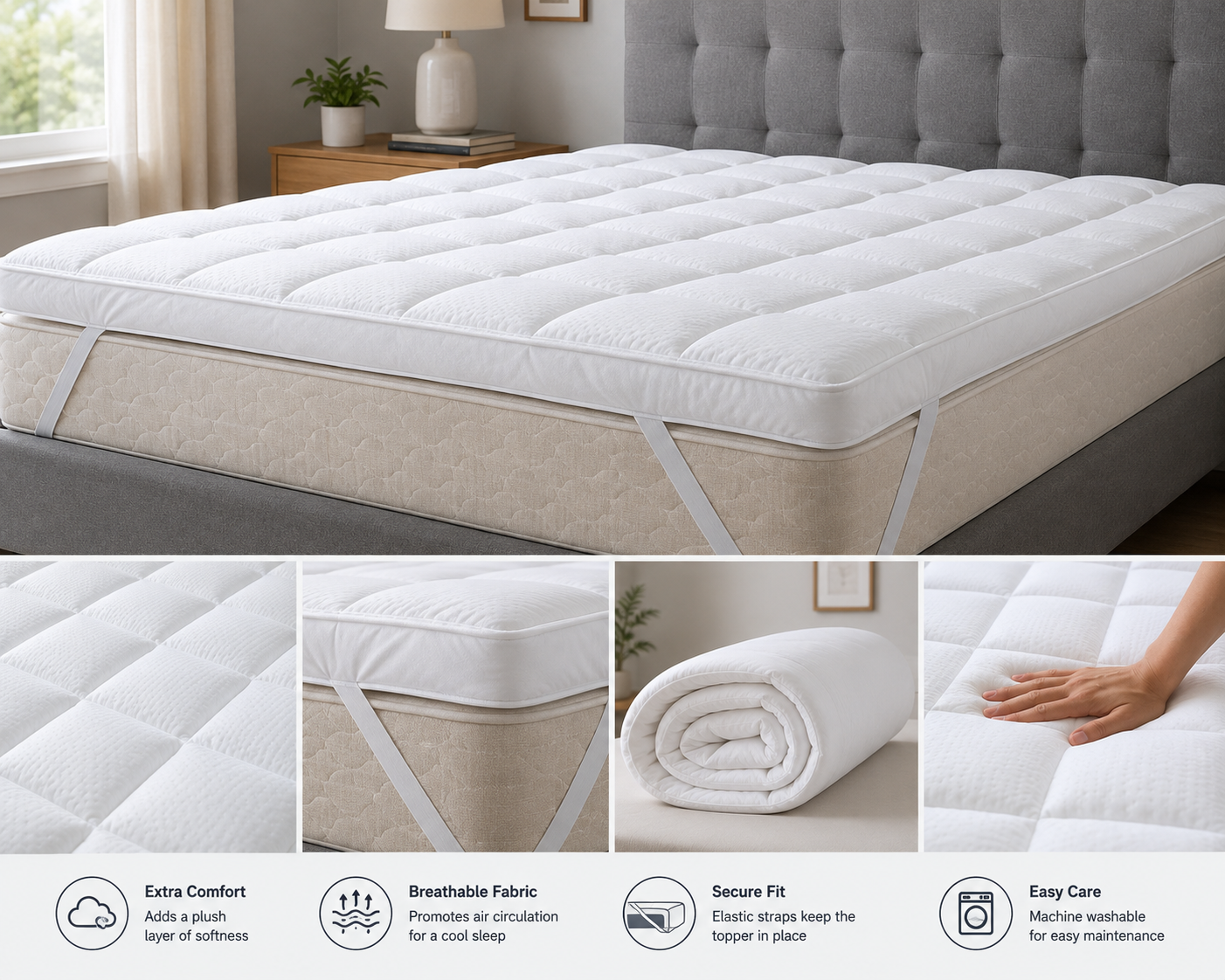 Memory Foam Mattress Topper