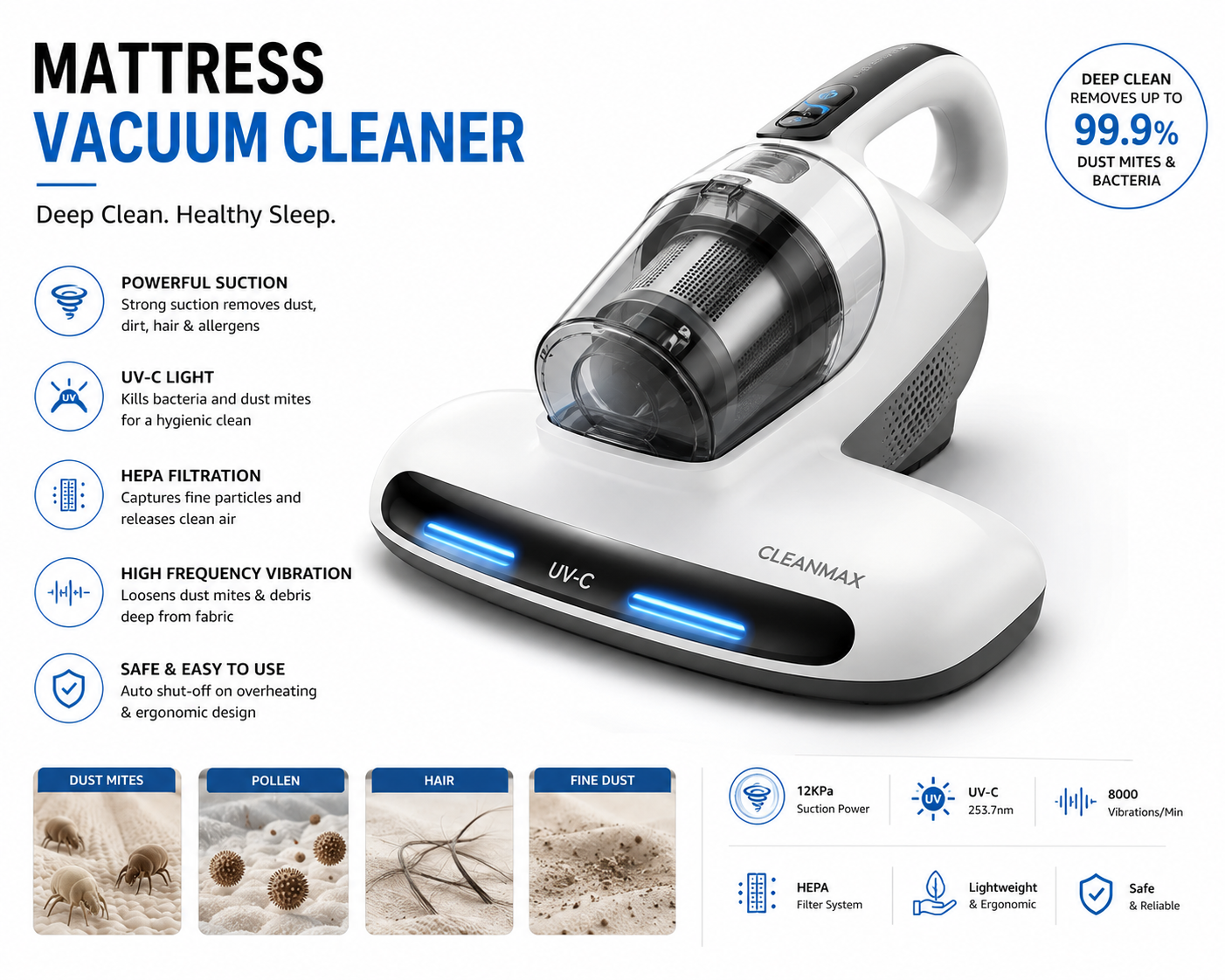 Efficient Mattress Vacuum Cleaner