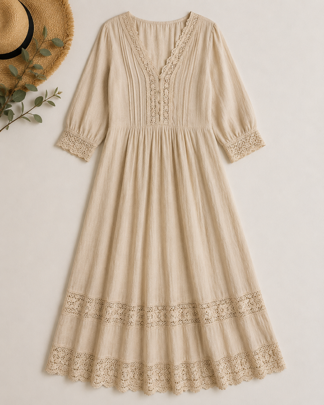 Linen & Cotton Maxi Dress 2026