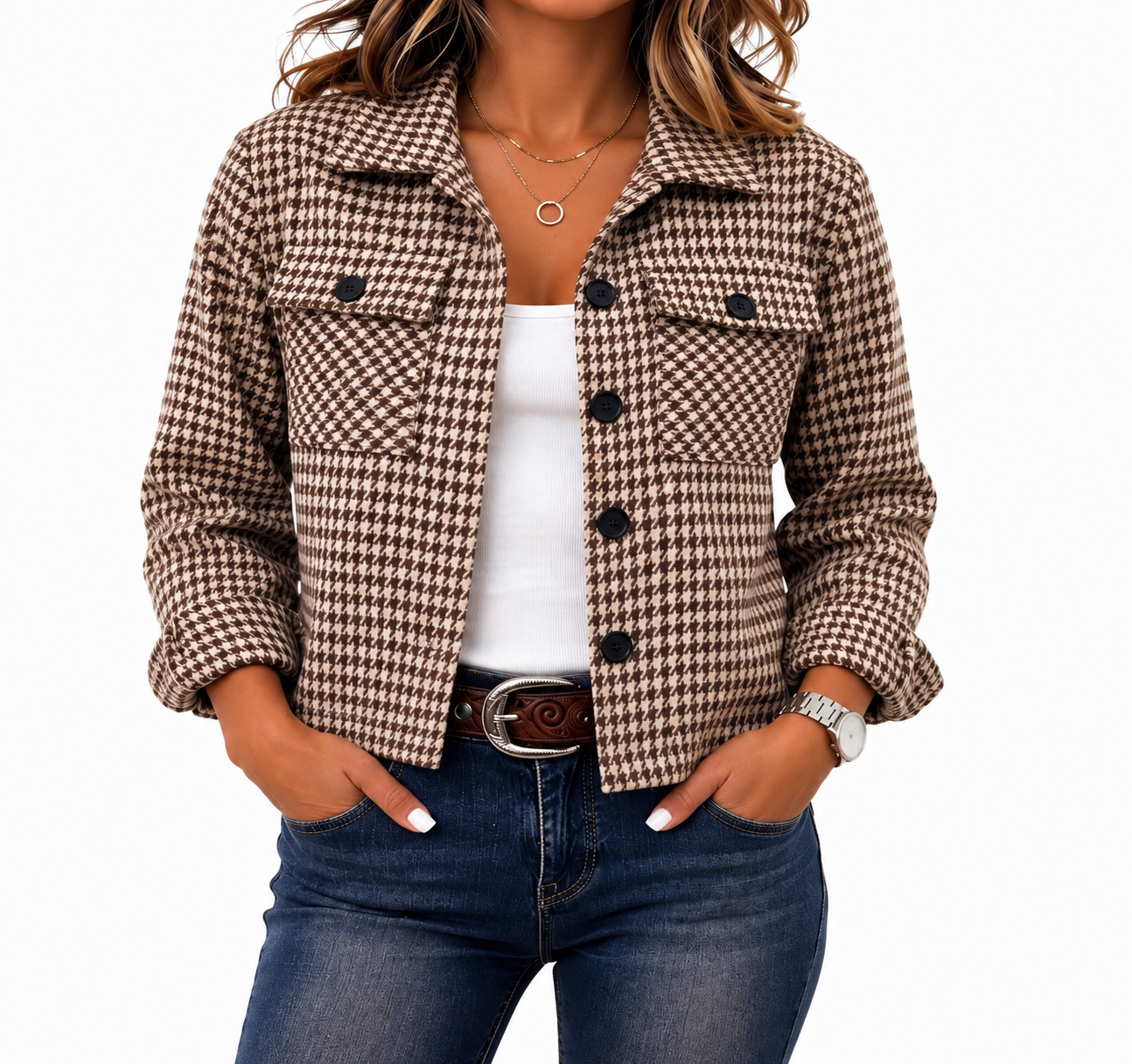 Fashion Plaid Fall Coat